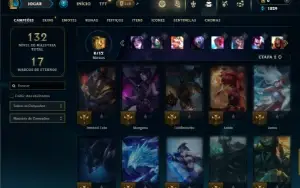 Unranked com 45 Champs e 17 Skins + 9 Fragmentos