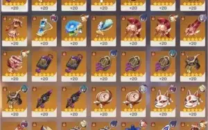 [AR 56] Ganyu, Venti, Klee, Diluc, Keqing + 4 Armas 5*