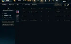 Platina 4 com 30 Champs e 3 Skins + 4 Fragmentos