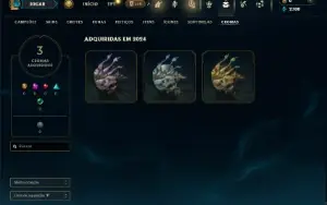 Platina 4 com 30 Champs e 3 Skins + 4 Fragmentos