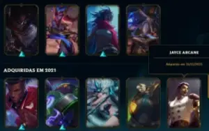Conta Gold 3 36 skins 50 champions