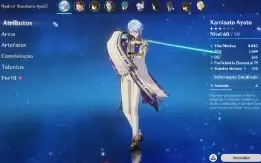Conta Genshin Ar44 - Ayato+Zhongli+Tighnari