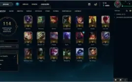 Conta league of legends skins épica e lendária.
