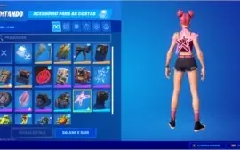 CONTA FORTNITE COM JOHN WICK PICARETA MINTY E OUTRAS SKINS