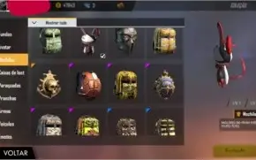 Conta free fire, level 55, kda 5.02 com passes raros