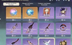 AR 49 - Yoimiya + Agitação Trovejante, Raiden, Hutao, etc.