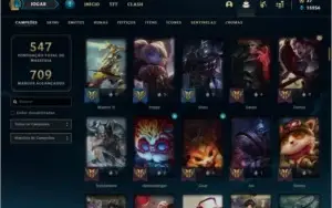 Conta DIAMANTE 4 Nas duas filas, 133 skins e 145 champs