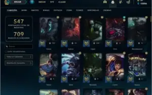 Conta DIAMANTE 4 Nas duas filas, 133 skins e 145 champs