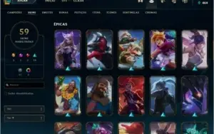 CONTA DE LOL NV 230,GOLD 3,59 SKINS,4 CROMAS MUITOS CHAMPS!!