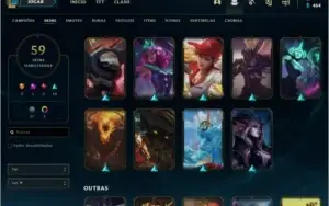 CONTA DE LOL NV 230,GOLD 3,59 SKINS,4 CROMAS MUITOS CHAMPS!!