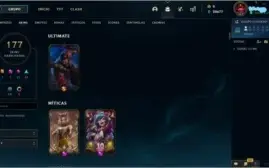 Platina;177 skins; Todos os champs; UNICO DONO