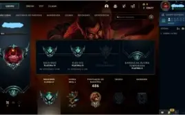 Platina;177 skins; Todos os champs; UNICO DONO