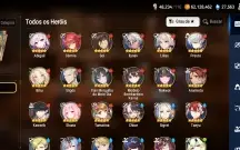 Conta de epic seven com 6 ML+ 27 k de skystones+ 950 folhas