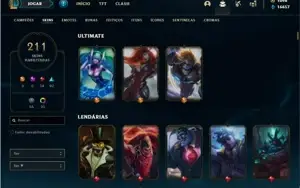 Conta prata 2 com 133 Champs e 211 Skins + 5 Vitoriosas