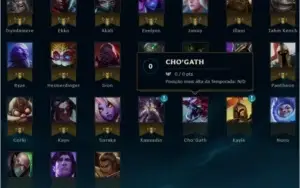 CONTA LVL 30 GOLD 5 80 CHAMPS 18 SKINS