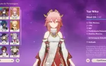 Ar 11 Yae Miko + Mona + espada Falcão