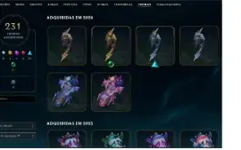 Conta LOL, 395 Skins, Todos Champs, Platina 3