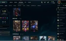 Conta PLAT4 com 86 champs e 148 skin