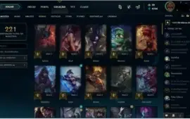 Conta PLAT4 com 86 champs e 148 skin