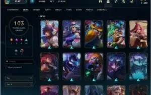Vendo conta Plat 2 / 103 skins c/ Ahri Prestigio