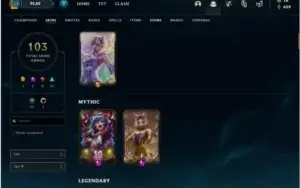 Vendo conta Plat 2 / 103 skins c/ Ahri Prestigio