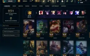 Unranked com 65 Champs e 27 Skins