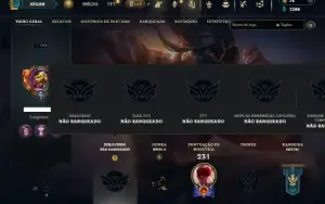 Unranked com 65 Champs e 27 Skins