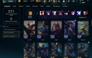 Unranked com 65 Champs e 27 Skins