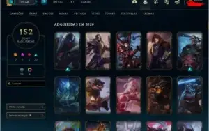 Conta lol Platina 1 154 SKINS COM 30K DE RP BARATA