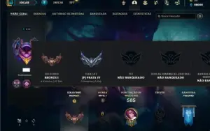 Conta bronze 1 com TODOS os champs e 240 Skins ( MAIN TOP )