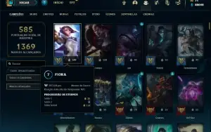 Conta bronze 1 com TODOS os champs e 240 Skins ( MAIN TOP )