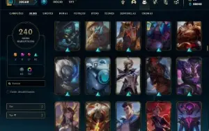 Conta bronze 1 com TODOS os champs e 240 Skins ( MAIN TOP )