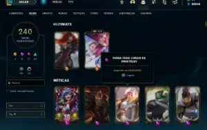 Conta bronze 1 com TODOS os champs e 240 Skins ( MAIN TOP )