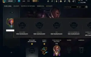 Unranked com 40 Champs e 22 Skins