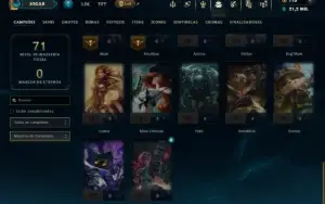 Unranked com 40 Champs e 22 Skins