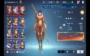 Conta solo Leveling 15 Personagens SSR e 16 Armas SSR