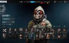 Conta warzone com várias skins