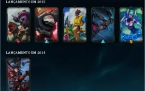 CONTA LEAGUE OF LEGENDS 96 SKINS BRONZE 2 ( PROVISORIO )