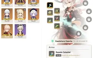 CONTA GENSHIN AR56 - 10 LENDÁRIOS - 4 ARMAS 5⭐[SEM VINCULOS]