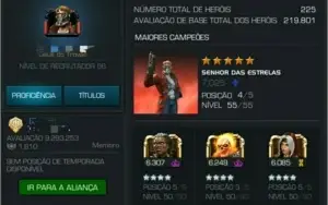 CONTA KABAM - MARVEL TORNEIO DE CAMPEÕES - NÍVEL 56