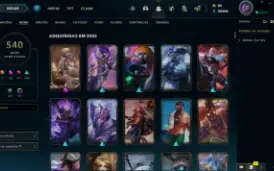 Conta LOL 540 Skins, 19 míticas, 570 ícones, Plat1 mmr mestr