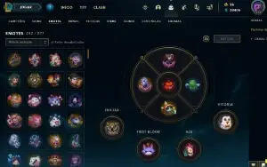 Conta LOL 540 Skins, 19 míticas, 570 ícones, Plat1 mmr mestr