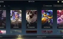 Conta wild Rift 4 passes de elite e 21 skins