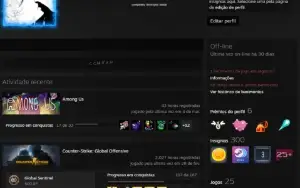 Conta steam level 100