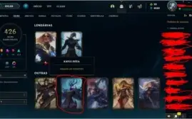 Conta legue of legends high tier