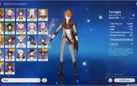 Conta do Genshin Impact AR 53 4-6 stars / 4-5 stars!!