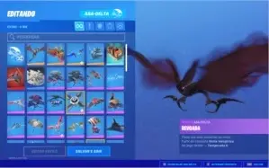 conta de fortnite 204 skins com renegade e caveirao roxo