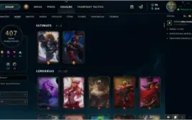 Conta Platina level 100. 407 skins !