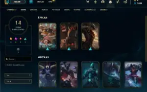 Conta bronze 2 com 42 Champs e 14 Skins (Mais de 50 Jogos)