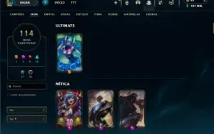Bronze 2 com TODOS os champs e 114 Skins ( 2 Prestigios )